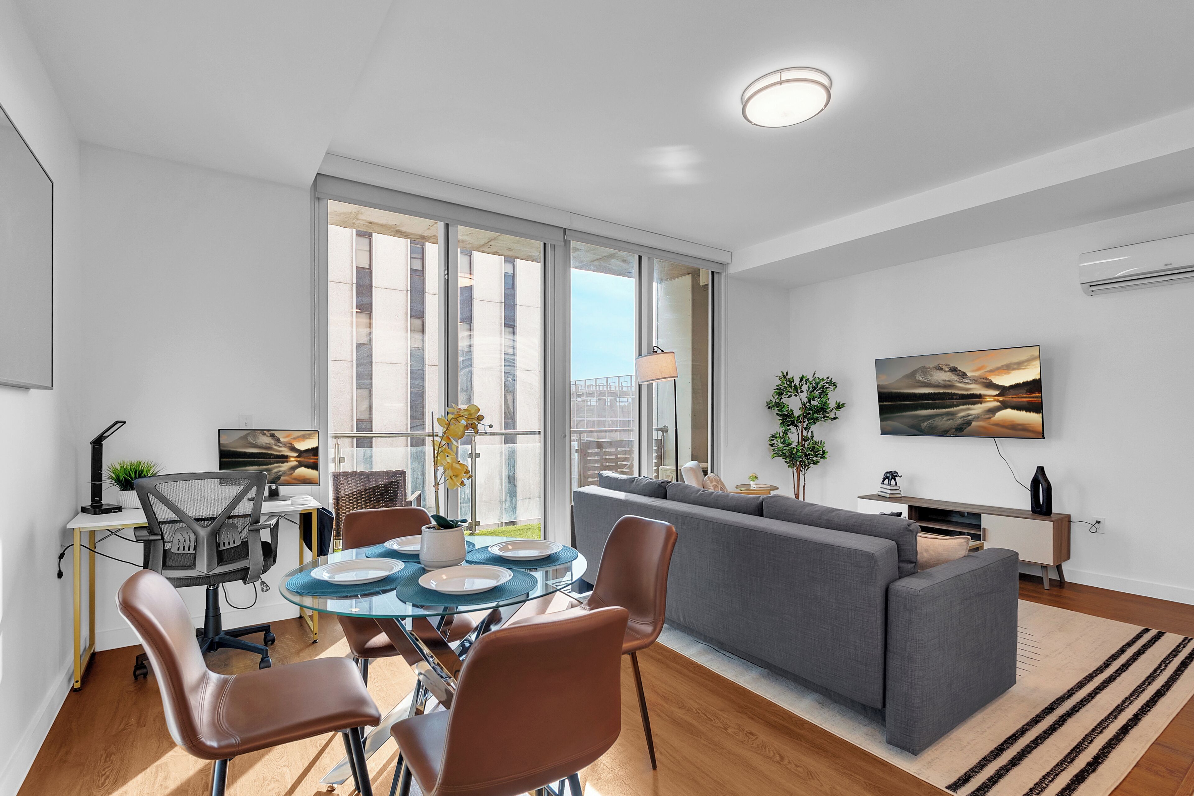 Appartement, 1 queensize bed met slaapbank, niet-roken, kitchenette | Woonruimte