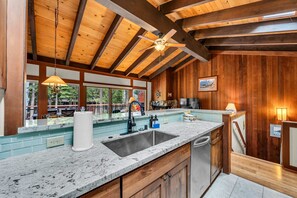 Fridge, microwave, oven, stovetop - Chinquapin Escape | Pool + Sauna + 2 Beaches (Carnelian Bay)