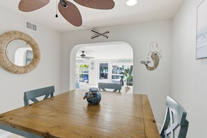 Dining - Waterfront Home with Dockage & 
 Steps to Cabana Club (Key Colony Beach)