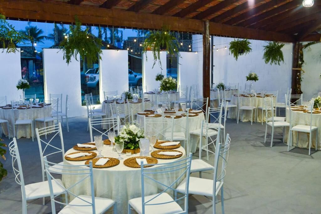 Outdoor banquet area