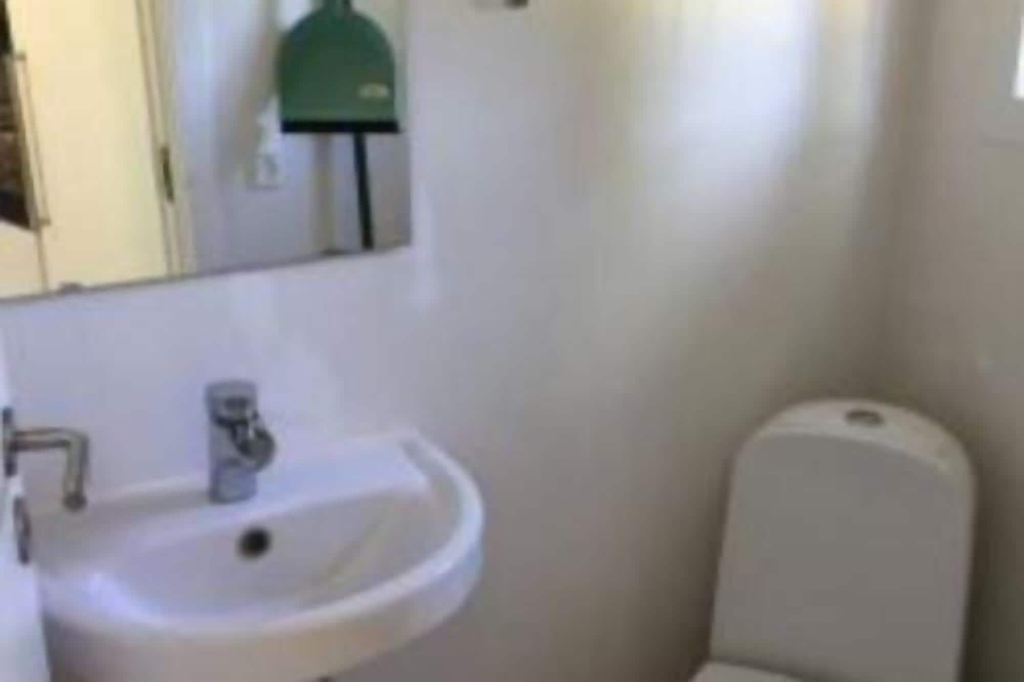 Cabaña estándar, 1 habitación, patio, vistas al lago | Baño | Bañera y ducha independientes y papel higiénico