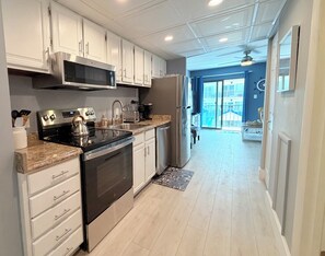 Microwave, oven, stovetop, dishwasher - OceanFront • Remodeled • On the Boardwalk • Pool (Ocean City)