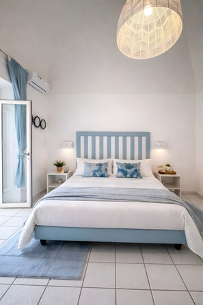 Room - Apartment 'Light Blue Room' with Sea View, Wi-Fi and Air Conditioning (Meta)