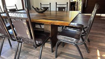 Family Cabin, Patio, Garden View | Dining room