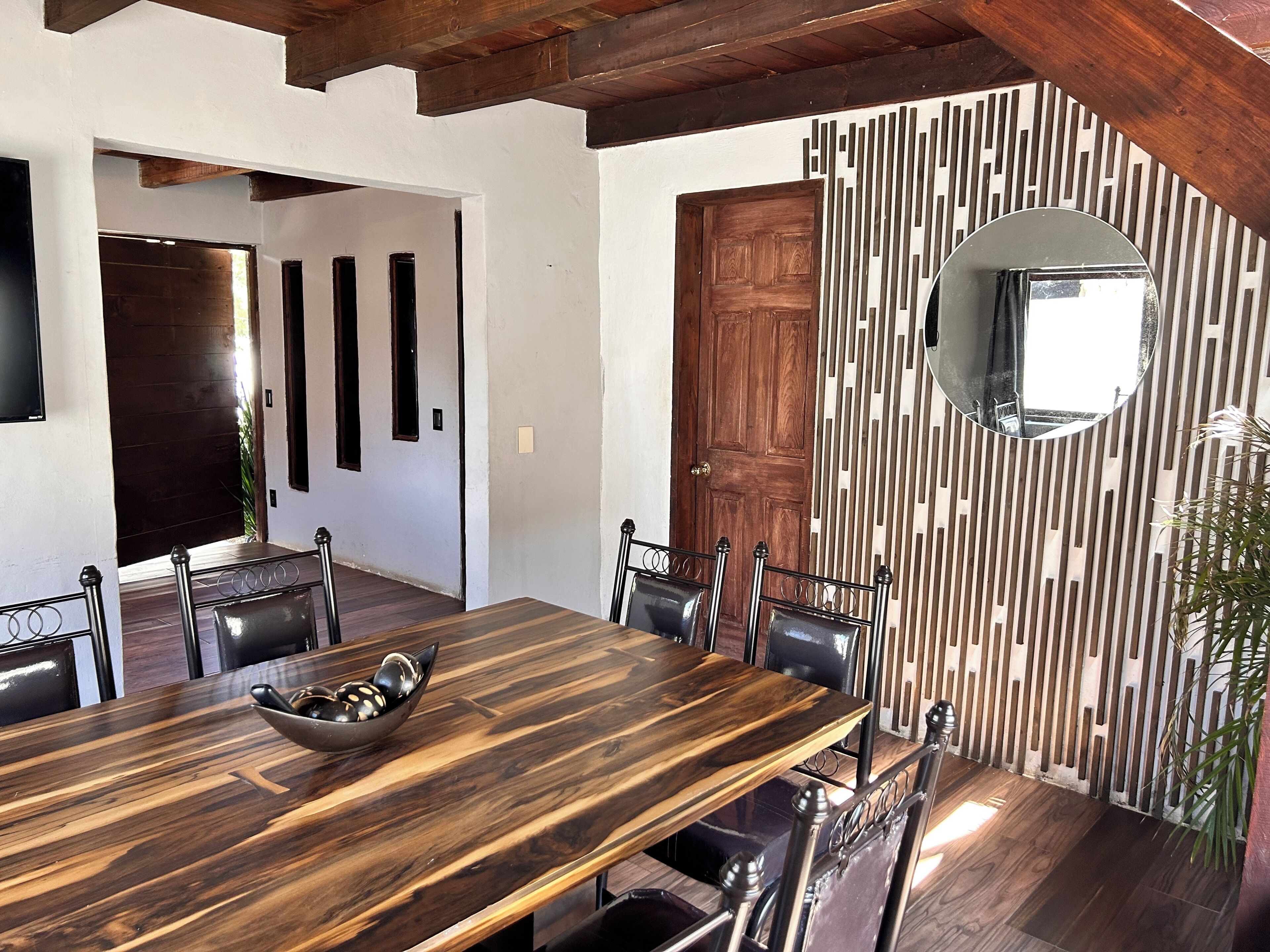 Family Cabin, Patio, Garden View | Living area | 100-inch Smart TV with digital channels