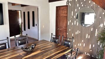 Family Cabin, Patio, Garden View | Living area | 100-inch Smart TV with digital channels