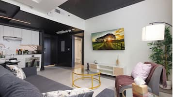 Appartamento, 2 camere da letto, non fumatori, frigorifero | Area soggiorno