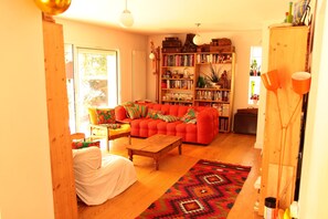 Living area - Furnished house to rent july and august - near Lyon (Bron)