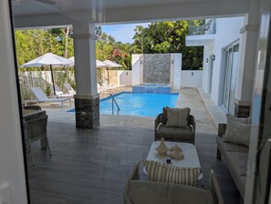 Pool - Spacious, Modern 4-BR Villa with AC in enchanting Cofresi, Dominican Republic (Cofresi)