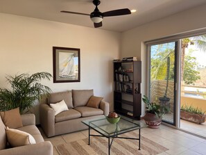 Living area - Bright and airy 2BR/2BA Nueva Vallarta condo with beach access (Nuevo Nayarit)