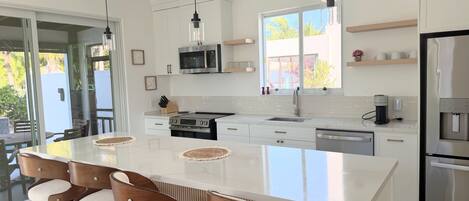Microwave, oven, stovetop, dishwasher