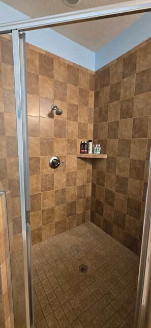 Hair dryer, towels, soap, shampoo - Large 2-bedroom pool house just seconds from secluded beach in Ormond By The Sea (Ormond Beach)