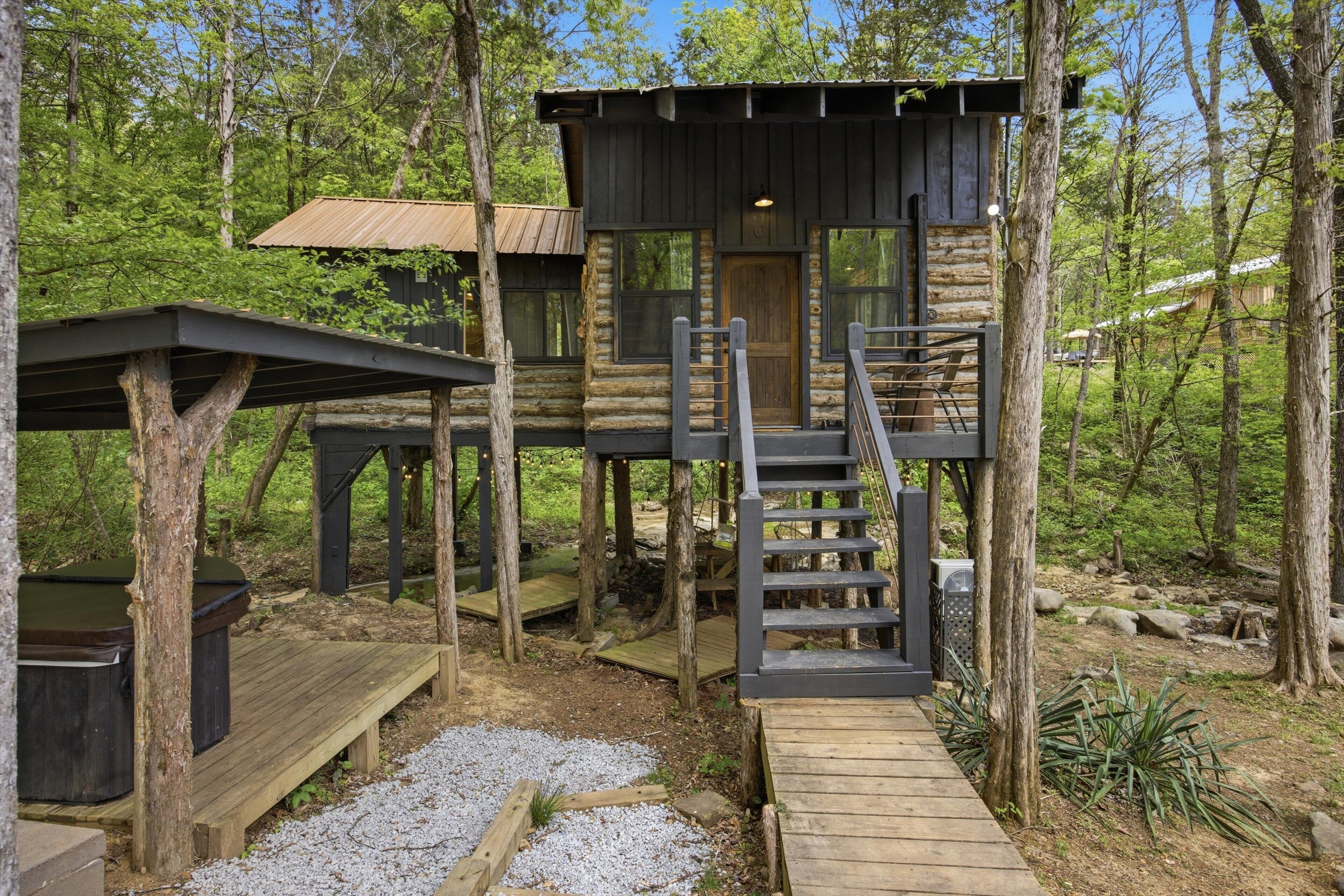 Front of treehouse