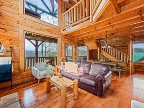 Smart TV, fireplace - Sevierville Cabin w/ Views, Hot Tub, Pool Table & Resort Pool (Sevierville)