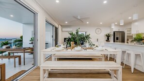 Dining - Coastal Pearl - stunning new 4 bedroom home,  Beach 200m stroll, Air conditioned, pet friendly (Agnes Water)