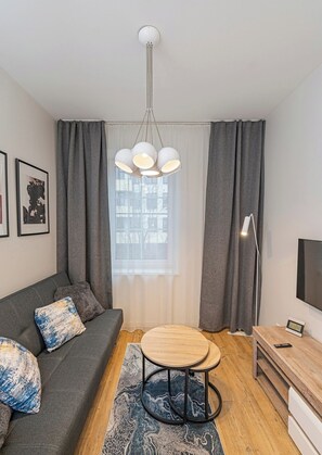Living area - Prime City 1BD Apartment by Domvia (Kaunas)