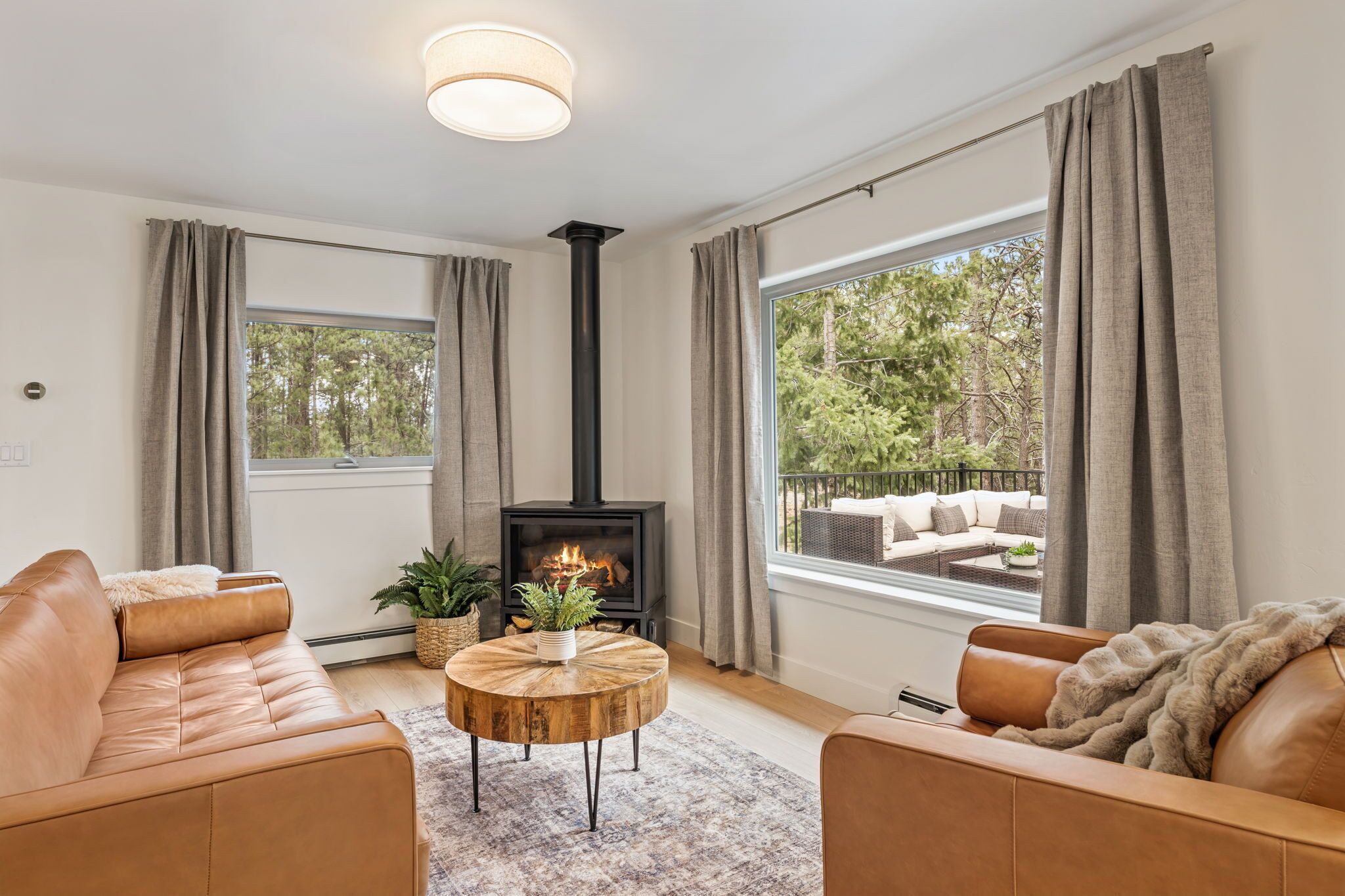 Smart TV, fireplace