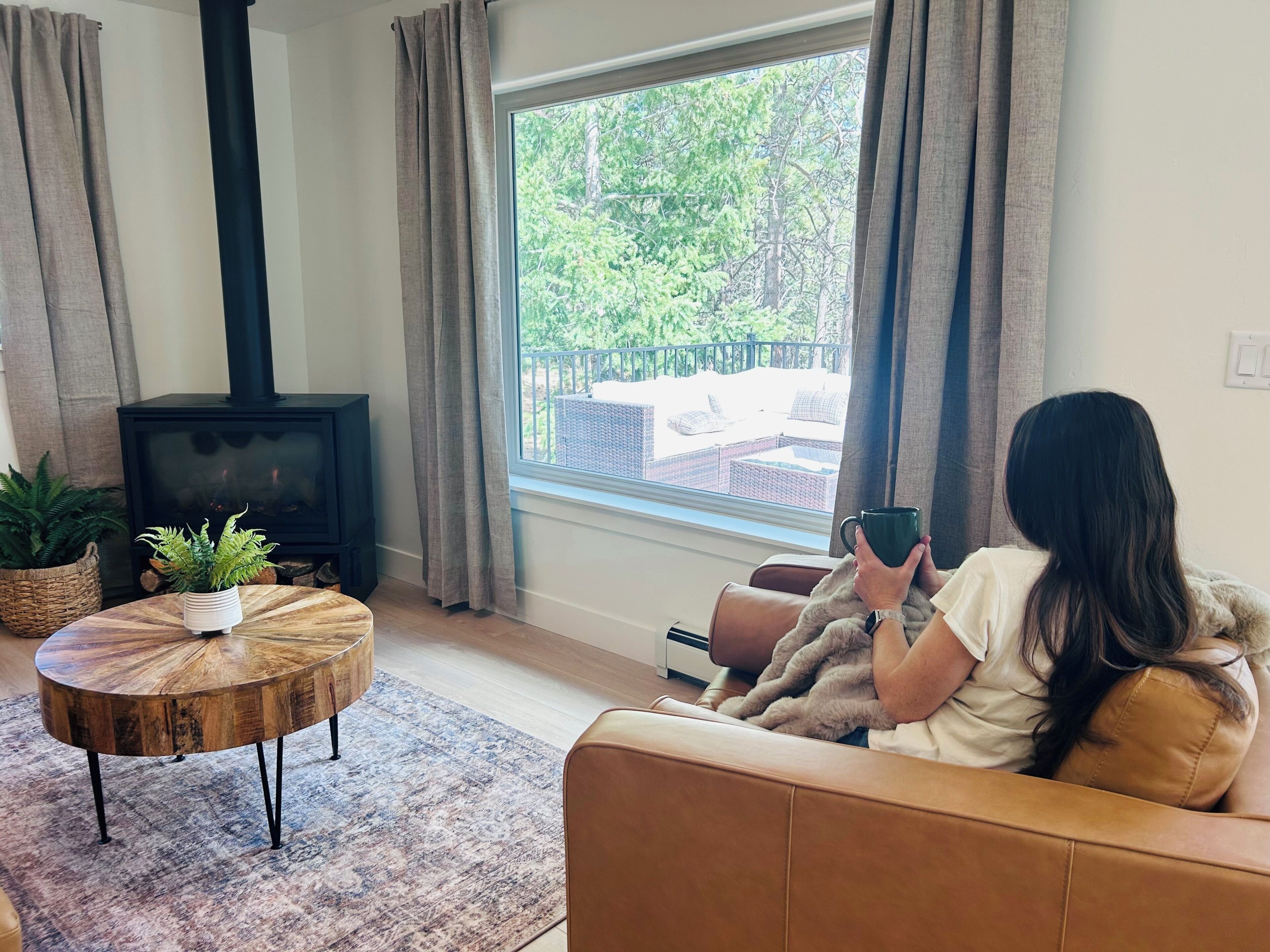 Smart TV, fireplace
