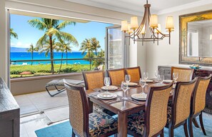 Dining - Oceanfront 3BR Corner Suite with Wraparound Lanai and Private BBQ Grill (Lahaina)