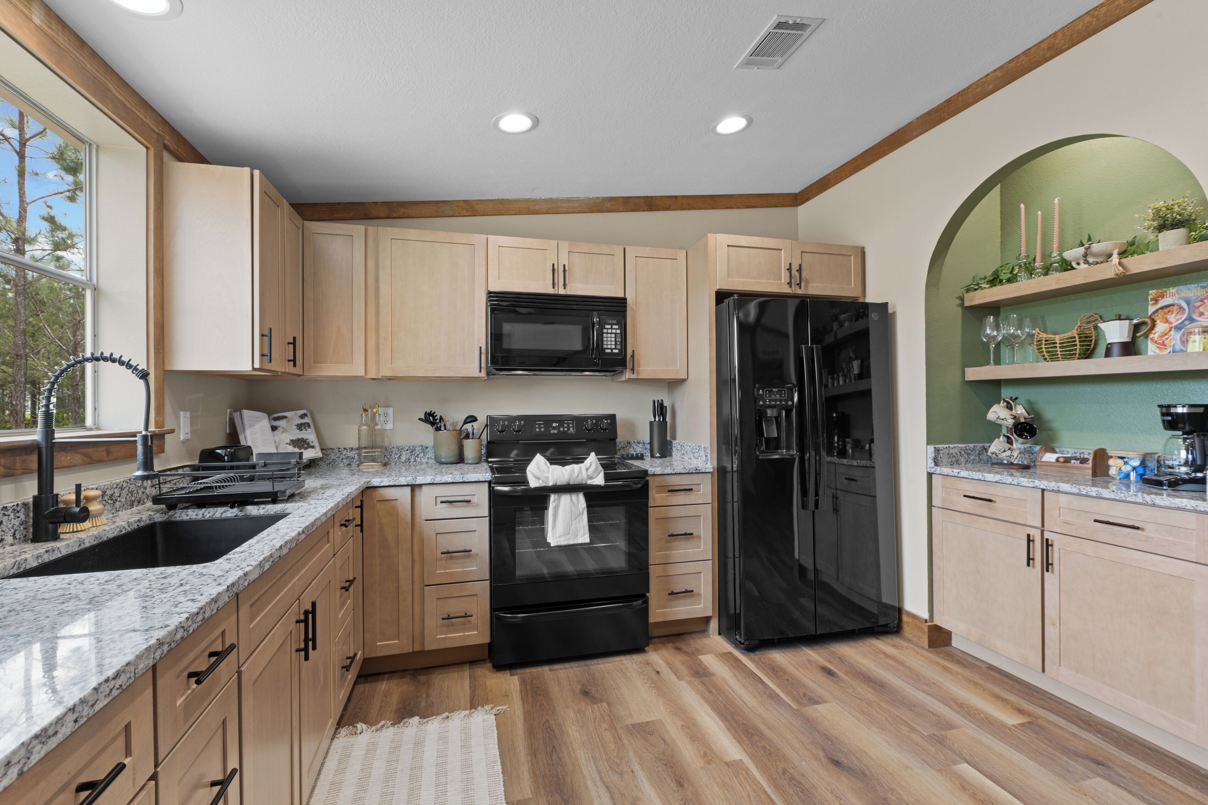 Microwave, oven, stovetop