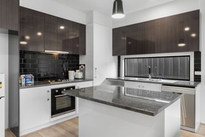 Microwave, oven, stovetop, dishwasher