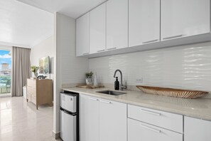 Superior Studio, Balcony, Lagoon View | Private kitchen - Condado Lagoon - Lux Waterfront Studios (San Juan)