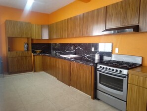Private kitchen - Oceanfront Private 7-bedroom house with AC in vibrant Zihuatanejo (Zihuatanejo)