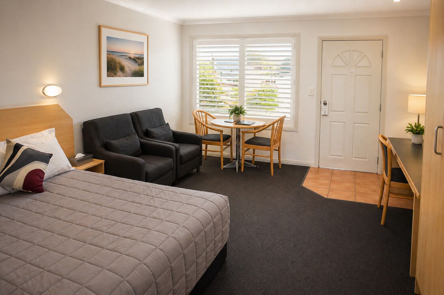 Desk, iron/ironing board, free WiFi, bed sheets