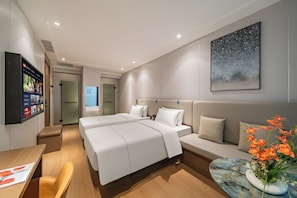 Luxury-Doppelzimmer | Zimmersafe, Verdunkelungsvorhänge, schallisolierte Zimmer
