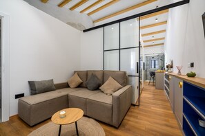 Classic Apartment, 2 Bedrooms | Living room - Apartment in Porec Near Old Town Beach (Porec)