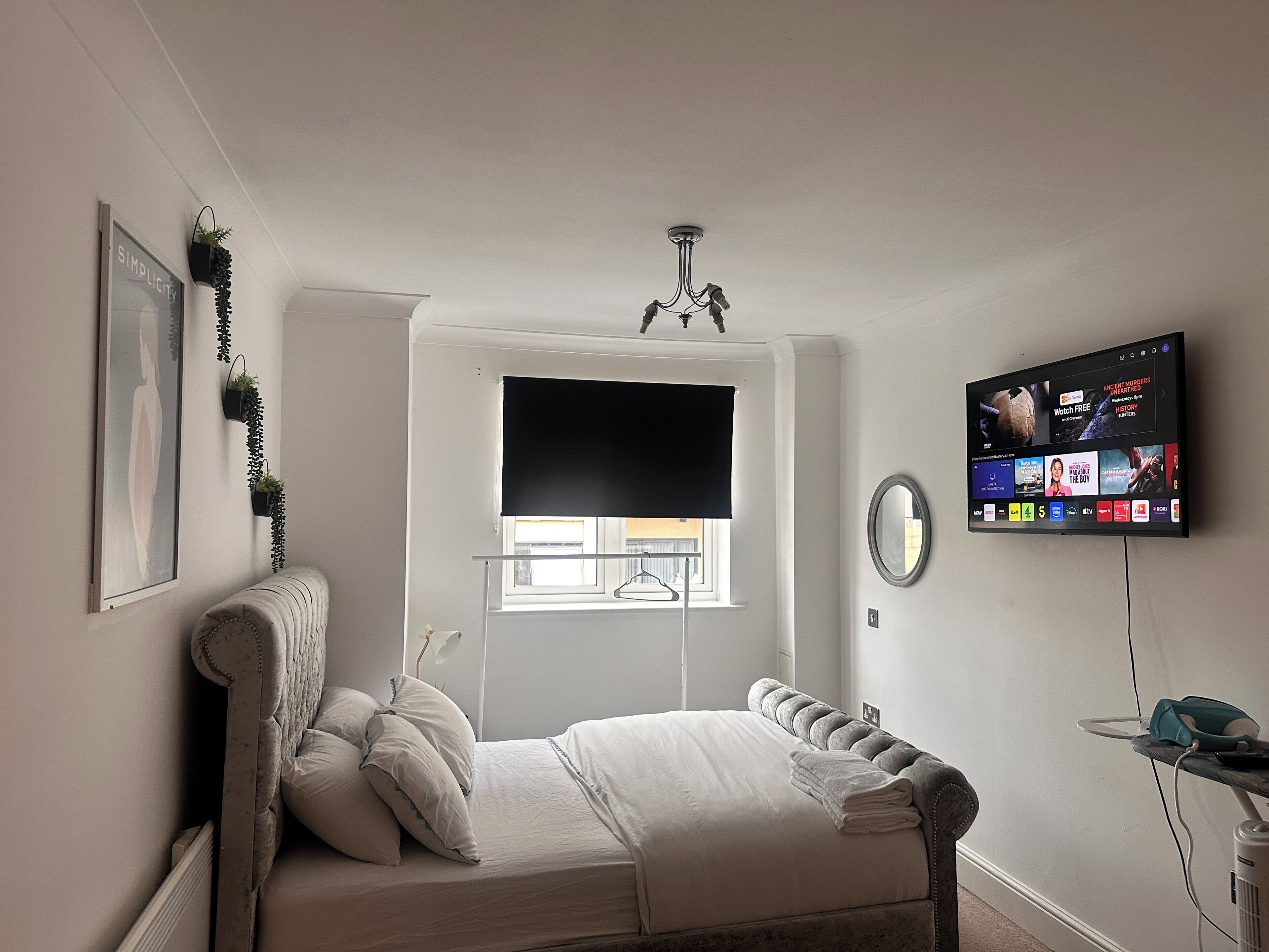 1 bedroom, iron/ironing board, Internet, bed sheets