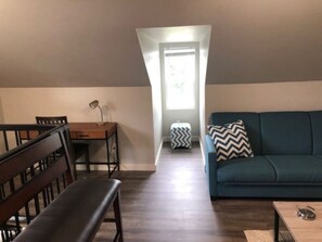 Living area - 3143 Dover #4 · Modern Apartment High End Finishes & Washer/Dryer In-unit. (Longview)