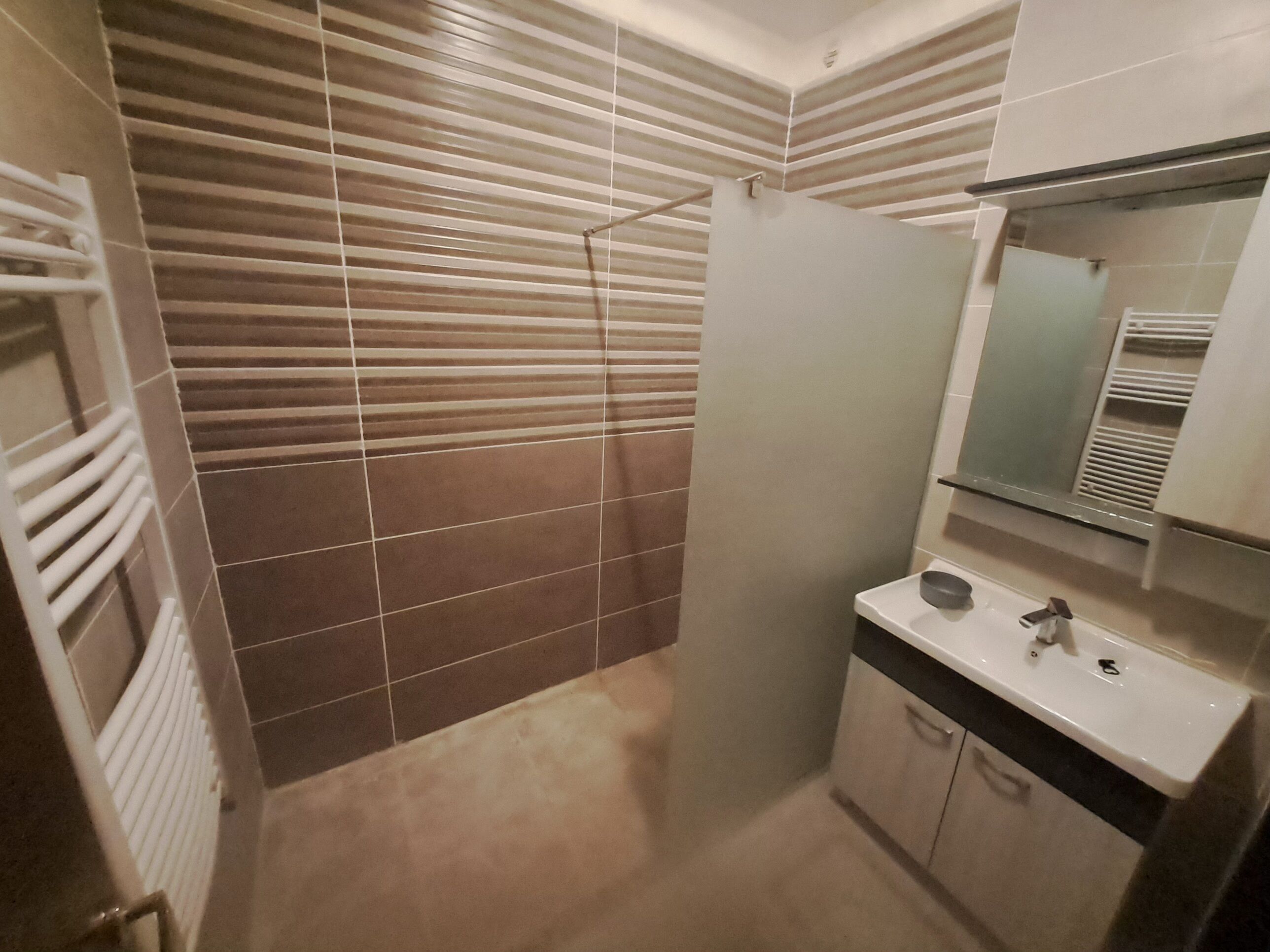 Shower, soap, toilet paper