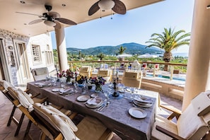 Outdoor dining - Epidavros Villas, Elia Garden Retreat, Shared Pool (Nea Epidavros)