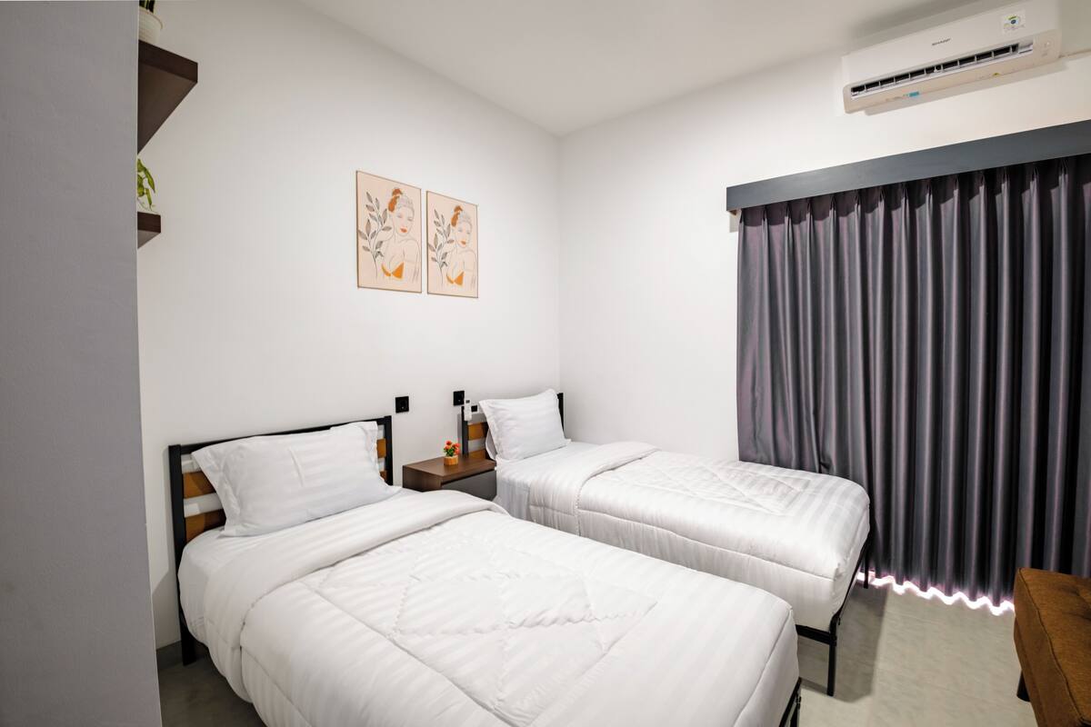 Kamar Twin Deluks, 1 kamar tidur, Bebas Asap Rokok | Seprai linen