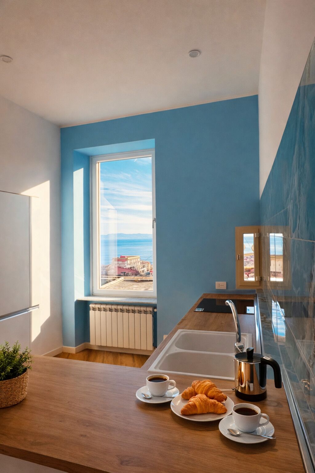 Macchina per tè/caffè, frigorifero, forno, piano cottura