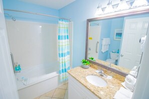 Bathroom - Myrtle Beach | Friends Golf Retreat | Pool + Golf | 2BR (Surfside Beach)