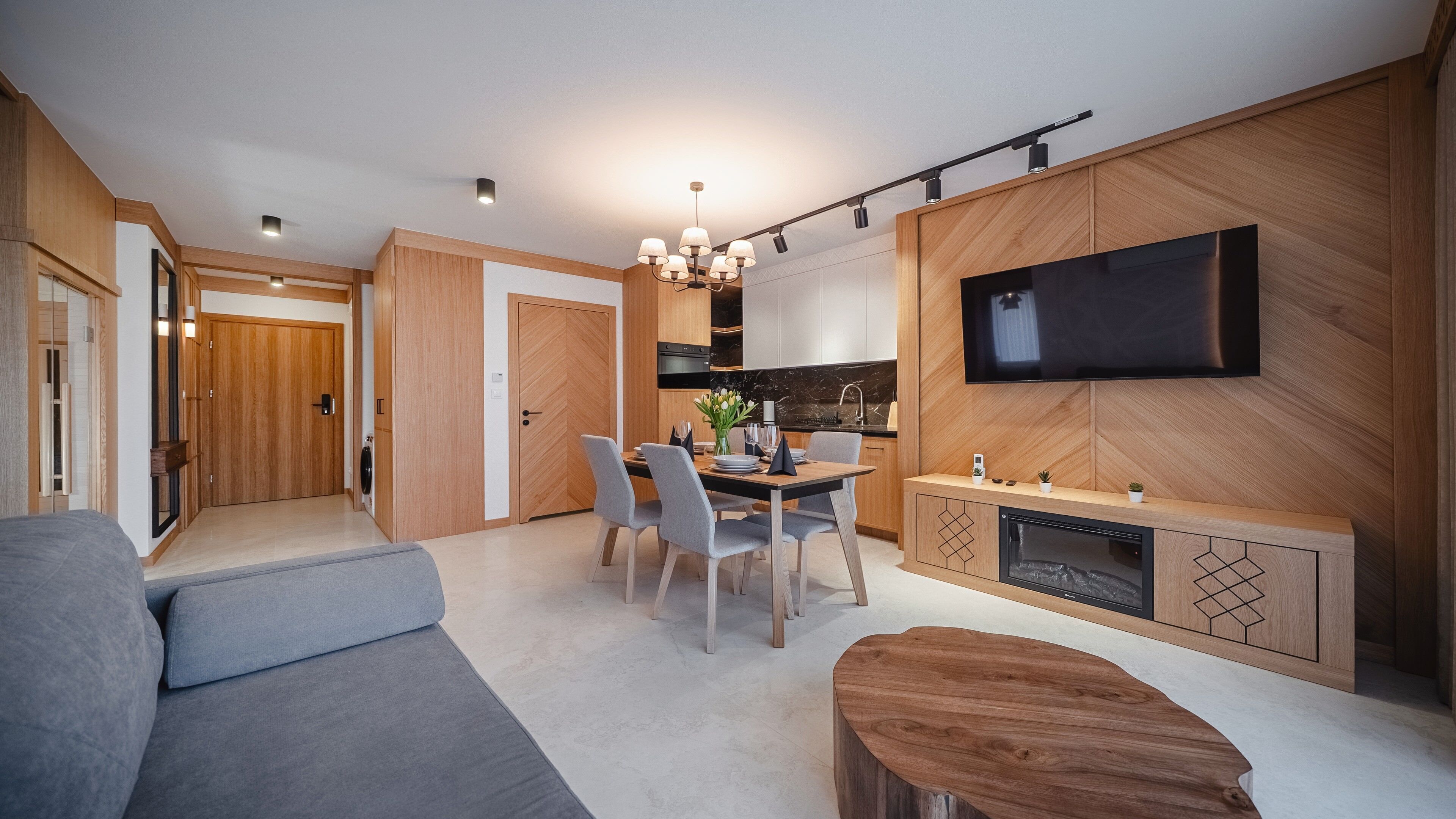 Apartment (H 5 with Sauna) | Ruang tamu | TV skrin rata 