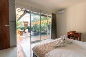 Villa Standard, balcon, vue piscine
