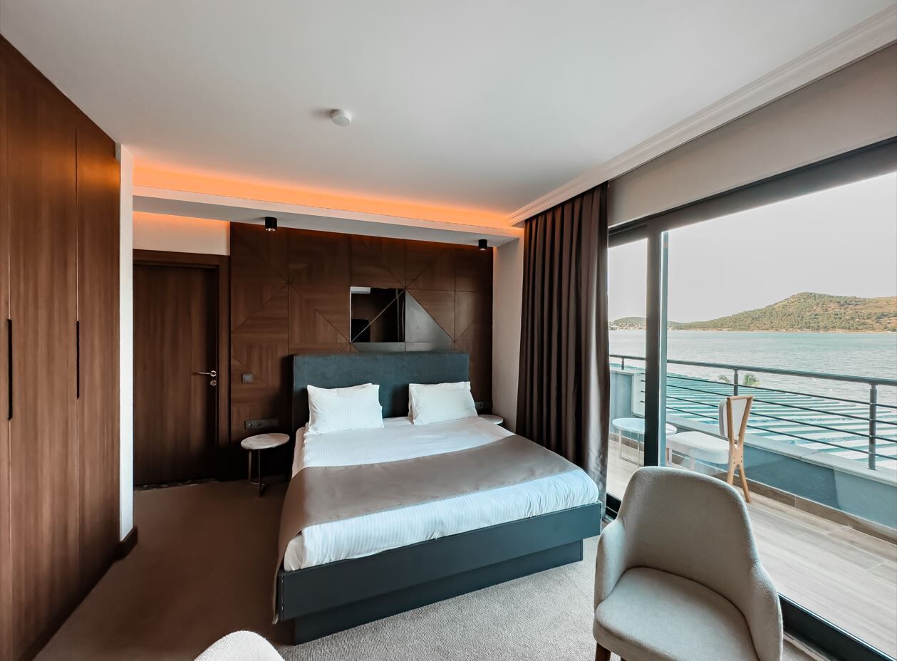 尊荣四人房, 多张床, 海景 | 客房景观