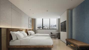 Zimmer, 2 Doppelbetten, Stadtblick