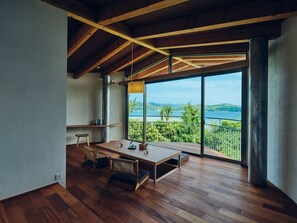 Ferienhütte, Nichtraucher, Meerblick (Semi-Suite) | Kostenloses WLAN, Bettwäsche
