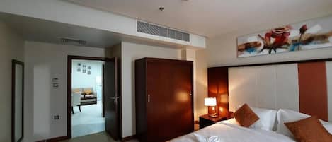 Free minibar, in-room safe, desk, iron/ironing board