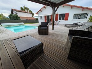 Pool - Landes house near the beach with independent swimming pool on 900 m2 /fibre (Messanges)