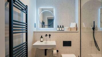 Hair dryer, towels