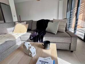 Living area - Briançon centre, 2 chambres, proche télécabine (Briançon)