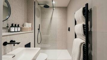 Hair dryer, towels