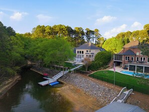 Exterior - Lakefront + Private Dock + Hot Tub + Fire Pit + Game Room | Belle Pines Hideaway (Lake Norman of Catawba)