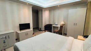 In-room safe, desk, laptop workspace, soundproofing - Sea Shell Palace (Dhaka)
