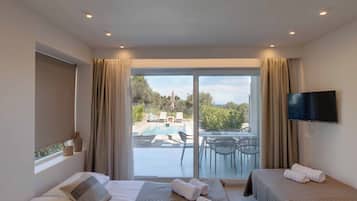 Deluxe-villa - udsigt til pool | Ekstra senge